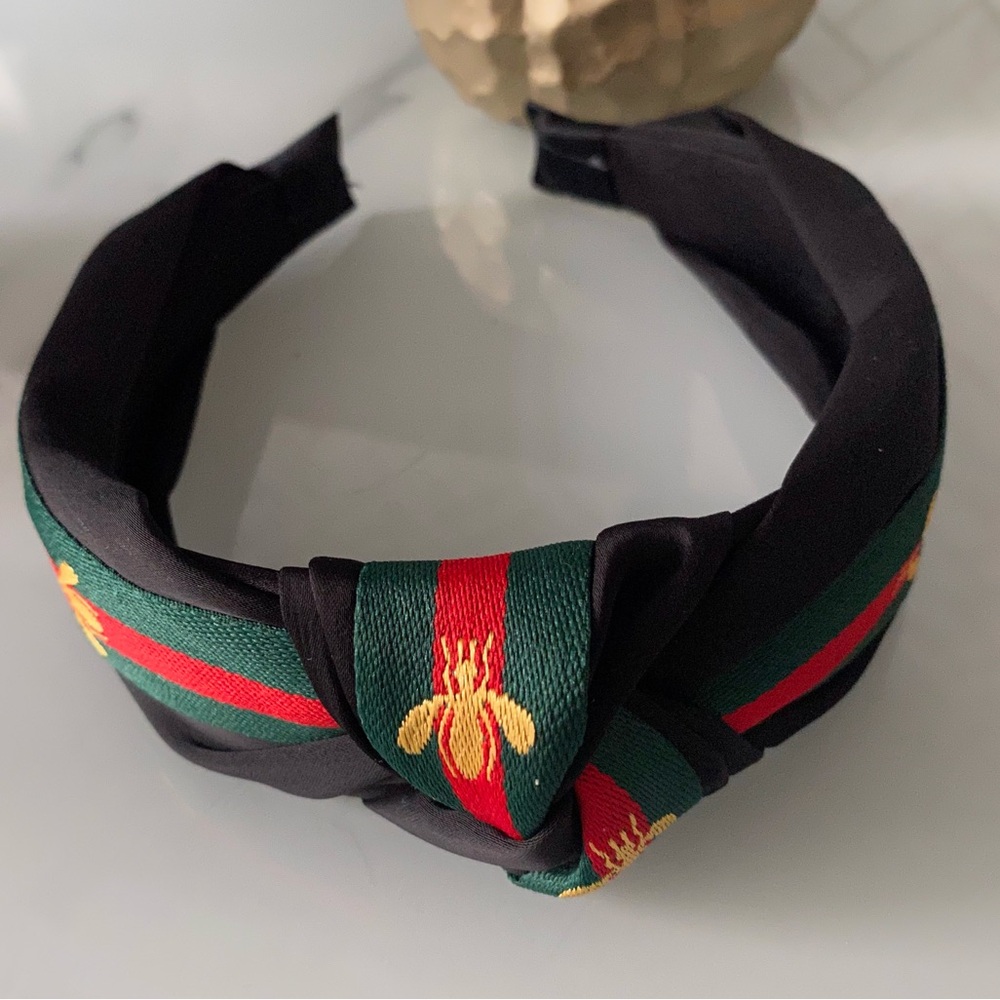 bee print headband